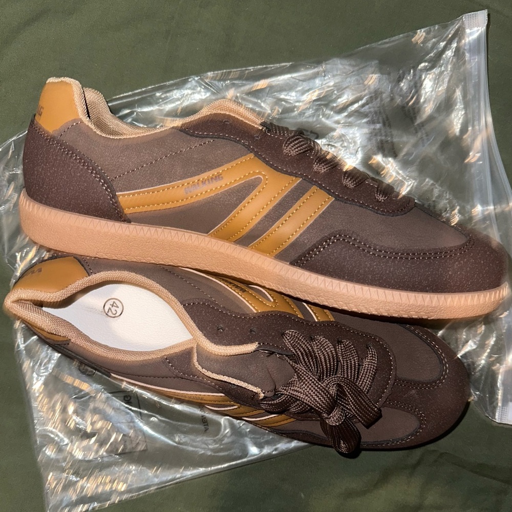 Brown and Tan Sneakers 10